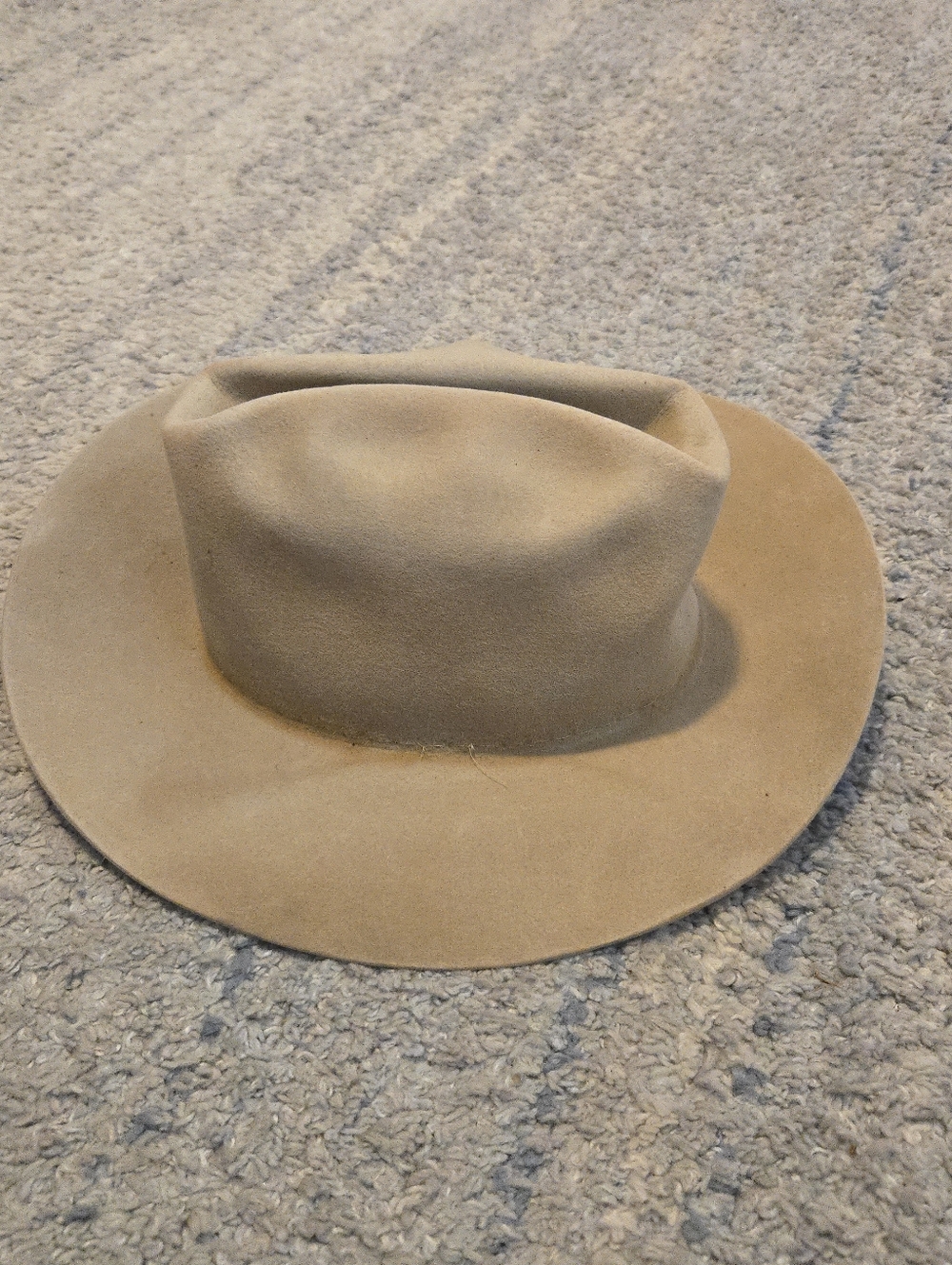 Vintage Mallory by Stetson Cattleman Western Cowboy Hat Fur Felt Tan